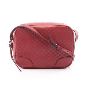 GUCCI Red Leather Shoulder Bag